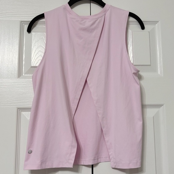 NWT Lululemon Pace Crush Cross Back Graphic Tank Top In Pink Organza Size Small - Picture 2 of 7